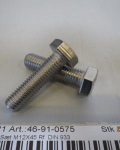 Hexagon head screw M 12x 45 DIN 933 SST